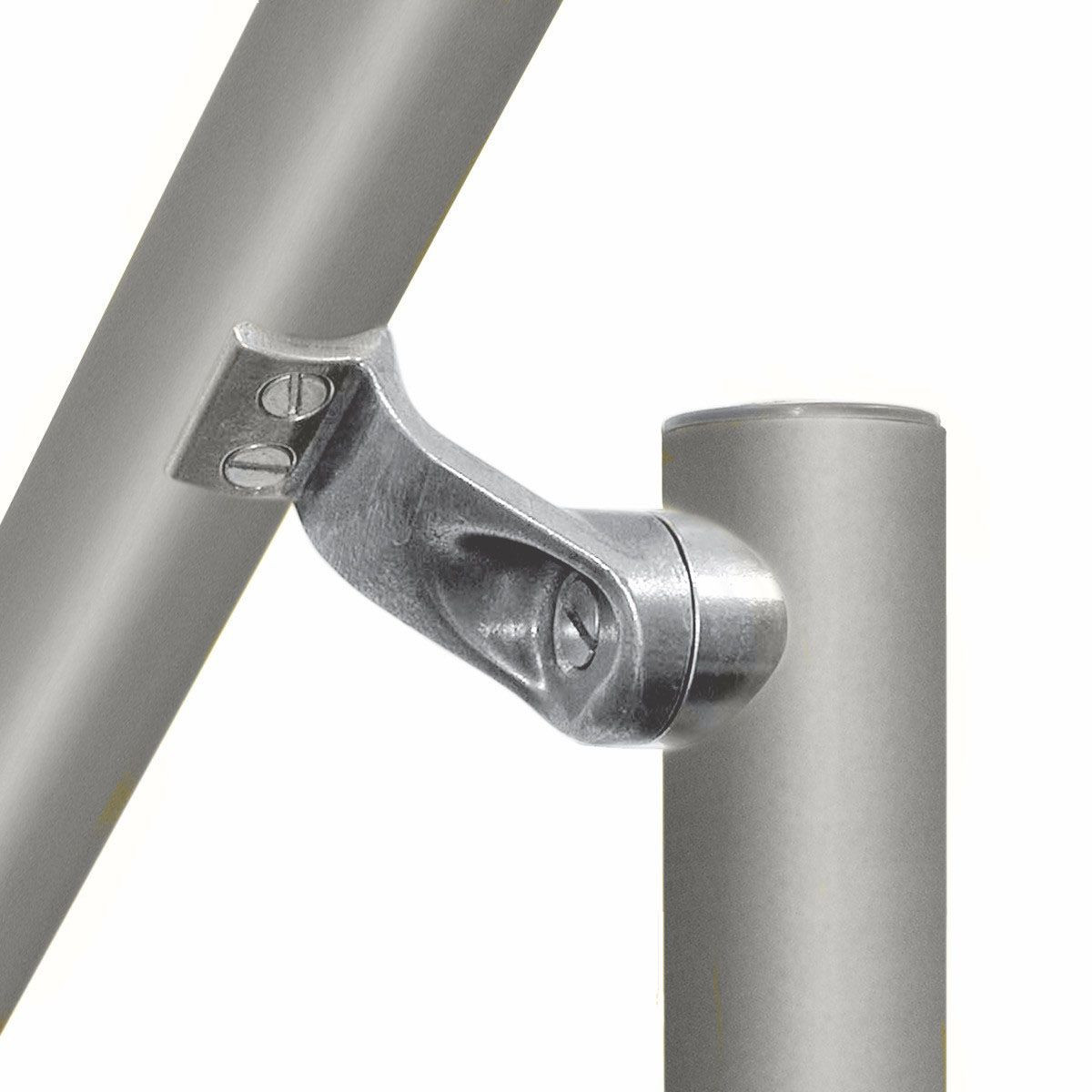 Aluminium handrail for steps or ramps (suitable for any angle