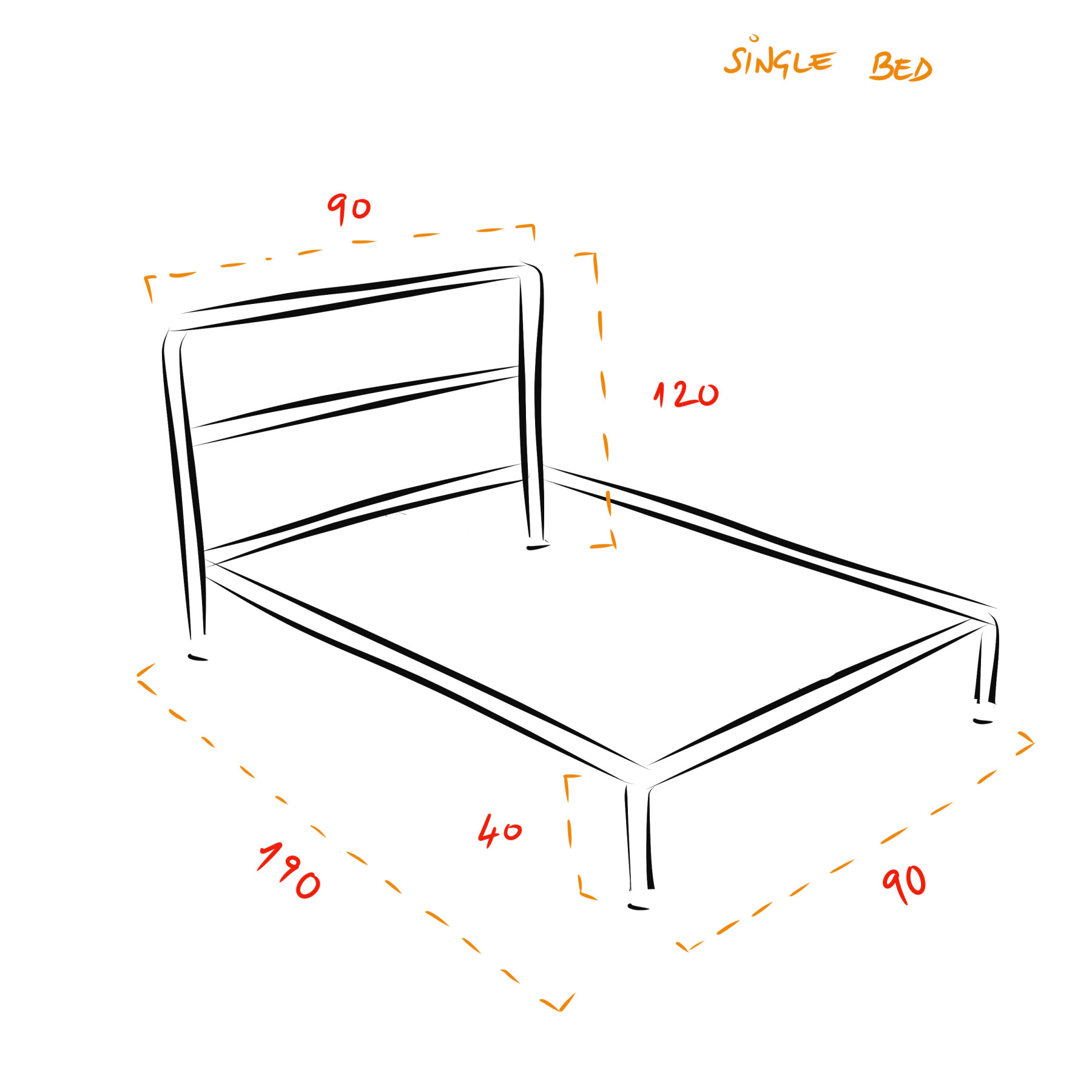 Barbican industrial bed frame kit - Single