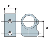 drawing of single socket tee