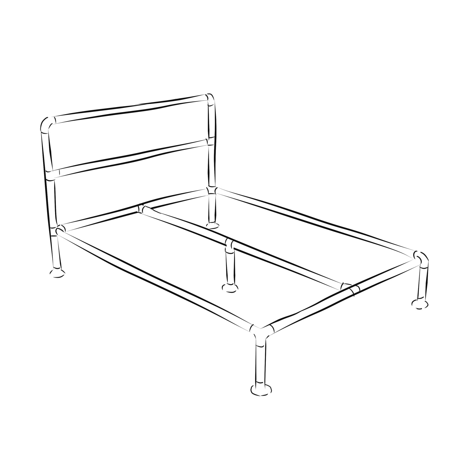 Barbican industrial bed frame kit - Standard double