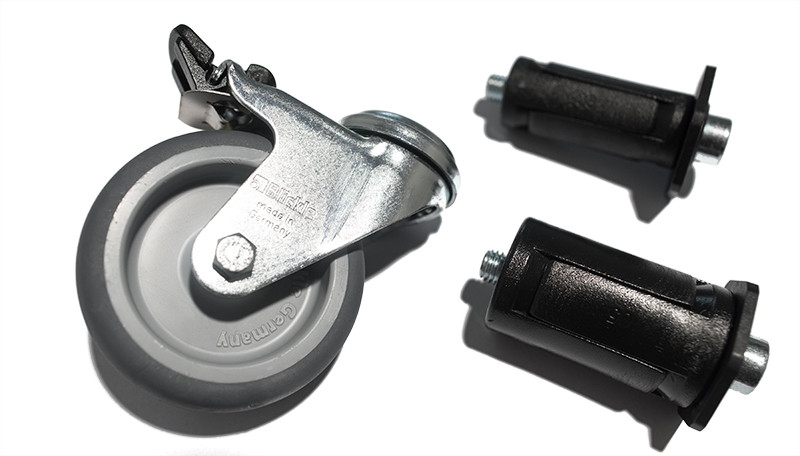 Braked Swivel Castor for size 7 tube