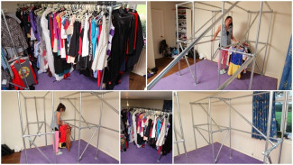 DIY garment rack