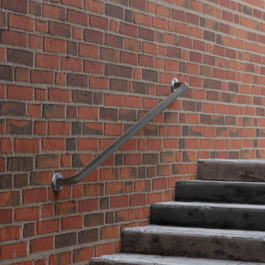 Wall-Mount Handrail with Rounded Edges