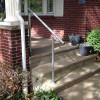 example of aluminium handrail installed on entrance steps