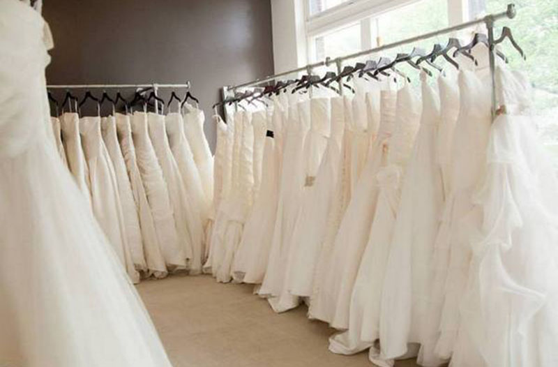 Clothes rails for bridal boutiques Simplified Building