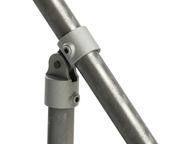 adjustable angle fittings for handrails