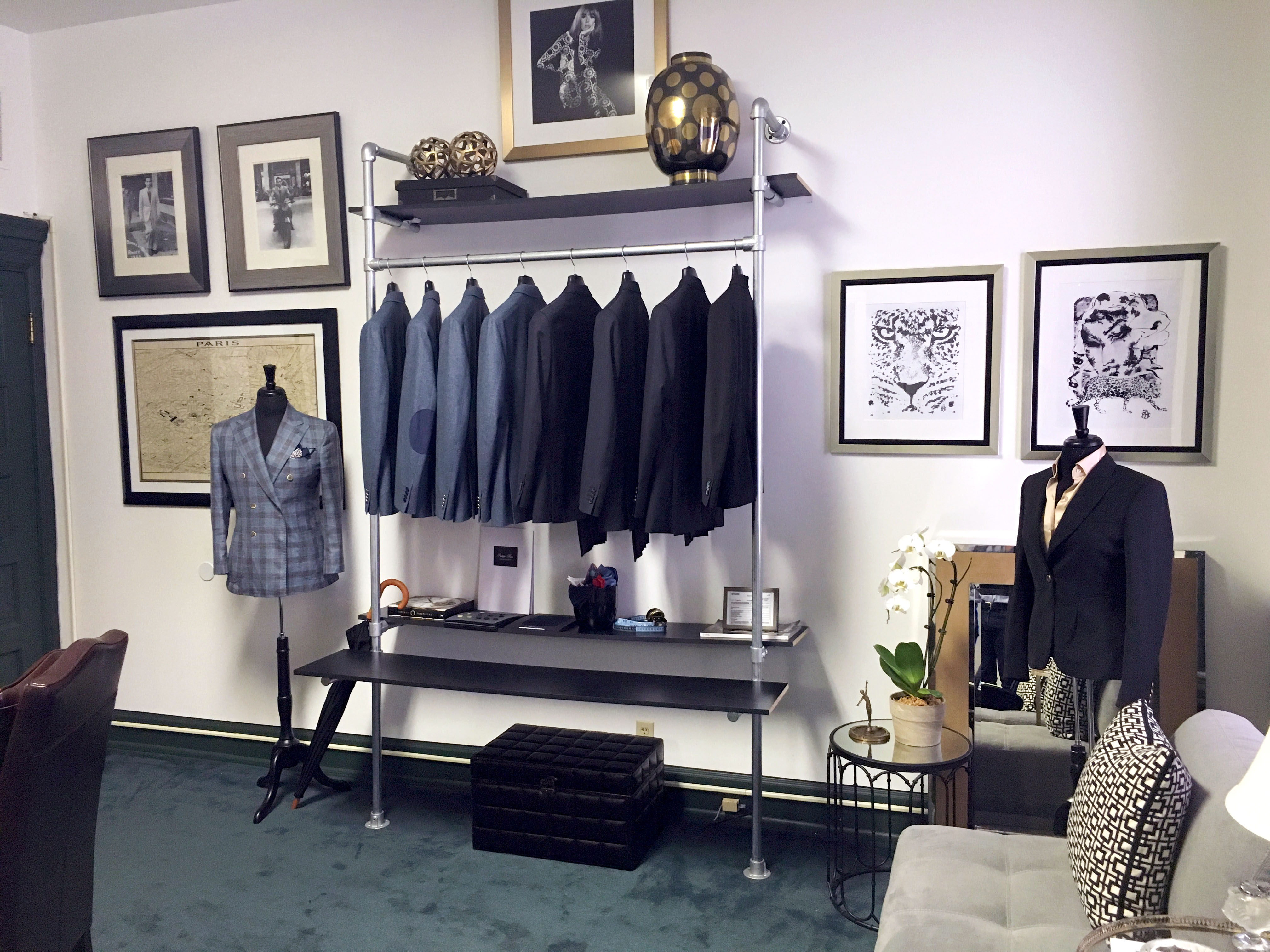 double wall mounted clothing rack