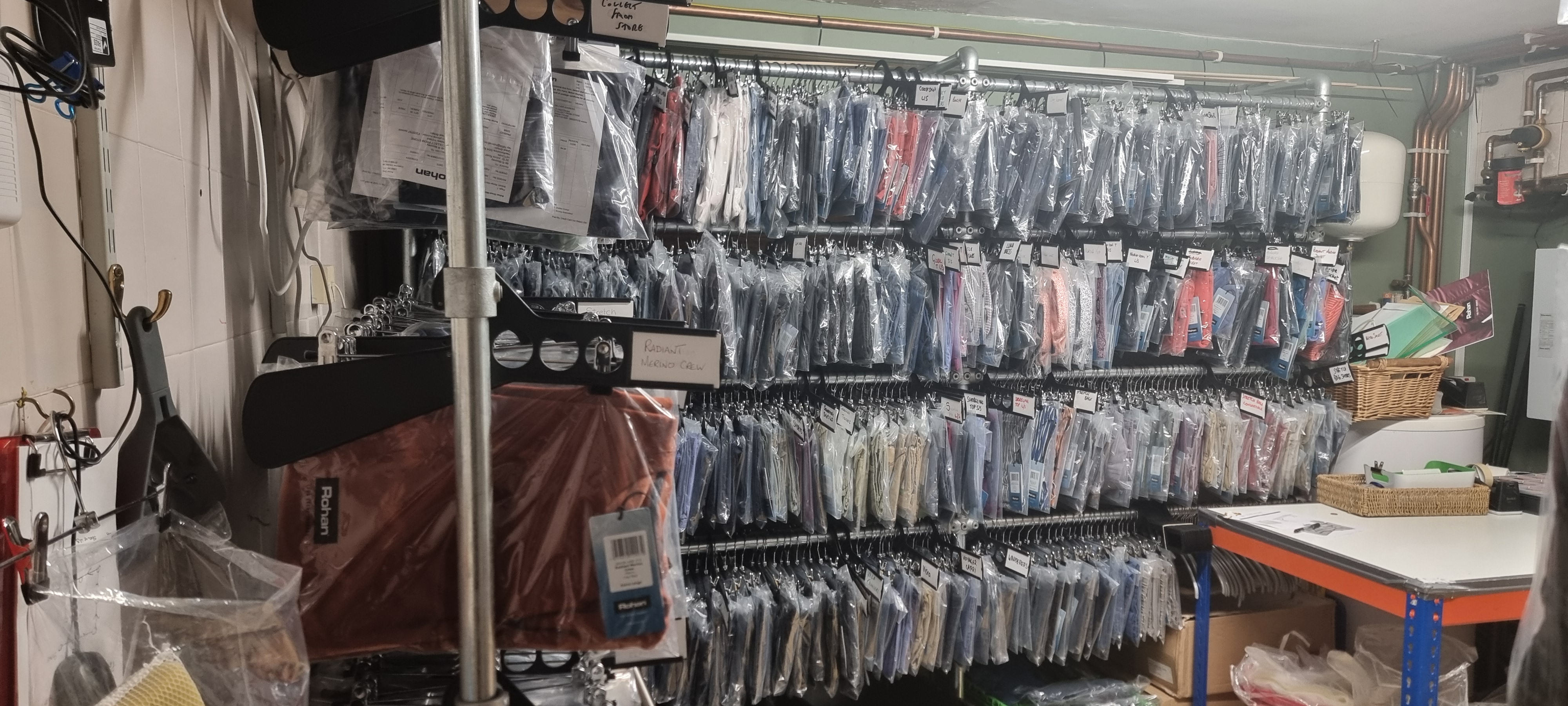 long warehouse racks