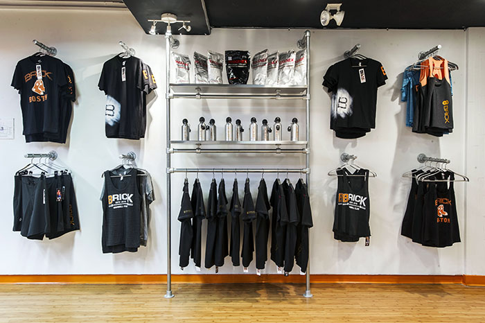 full wall clothing display